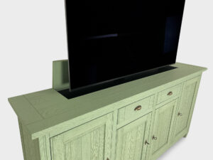 65 inch TV lift cabinet oak 2 drawers 4 doors