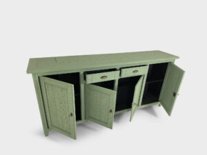 65 inch TV lift cabinet oak 2 drawers 4 doors