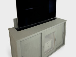 65 inch TV lift cabinet teak wood