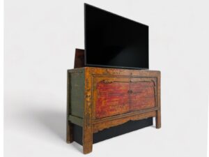 Mongolian antique cabinet for 50 inch tv lift