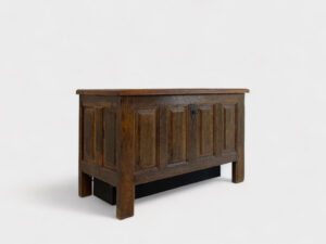 Oak blanket chest from ± 1850 for 43 inch TV with TV-lift