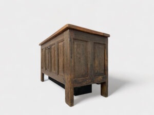 Oak blanket chest from ± 1850 for 43 inch TV with TV-lift