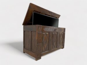 Dutch oak chest c. 1770 for 50 inch TV
