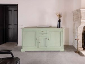 Cherry wood TV lift sideboard green