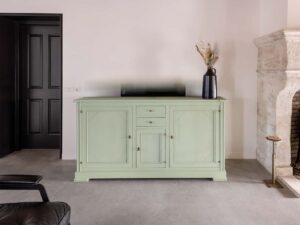 Cherry wood TV lift sideboard green