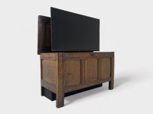 English oak 43 inch TV lift chest 18th century