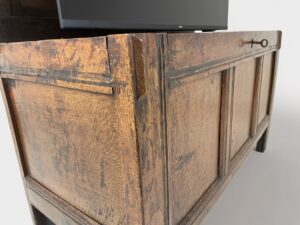 English oak 43 inch TV lift chest 18th century
