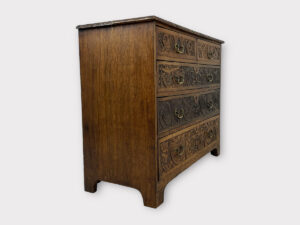 English oak TV lift commode, 19th century