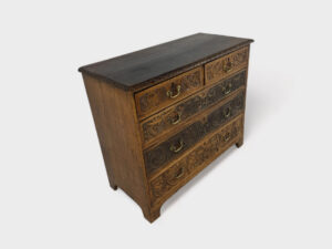English oak TV lift commode, 19th century