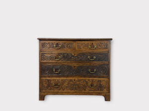 English oak TV lift commode, 19th century