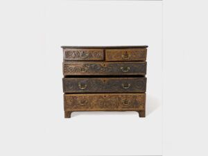 English oak TV lift commode, 19th century
