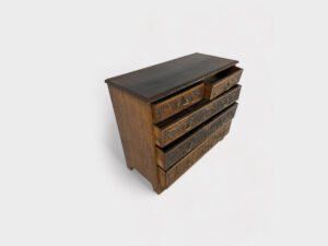 English oak TV lift commode, 19th century