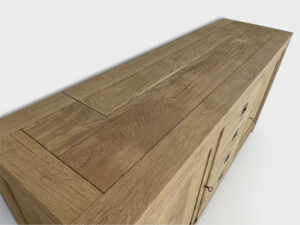 Rustic oak tv lift cabinet 55 inch