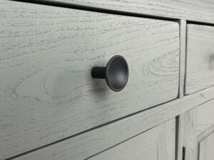 Green-grey matte teak wood tv lift sideboard cabinet 55 inch