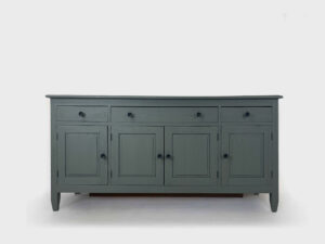 Green-grey matte teak wood tv lift sideboard cabinet 55 inch