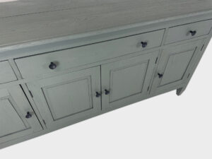 Green-grey matte teak wood tv lift sideboard cabinet 55 inch