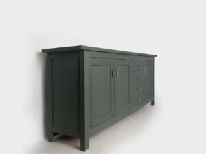 Solid oak tv lift sideboard 55 inch 3 doors 4 drawers
