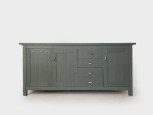 Solid oak tv lift sideboard 55 inch 3 doors 4 drawers