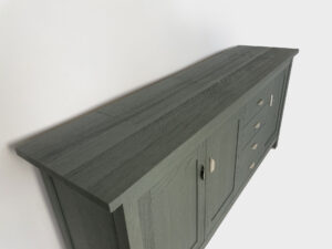 Solid oak tv lift sideboard 55 inch 3 doors 4 drawers