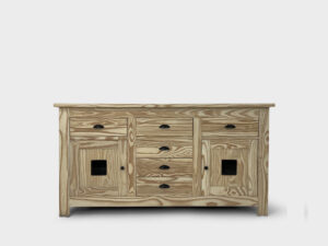 Rubberwood TV lift cabinet 55 inch