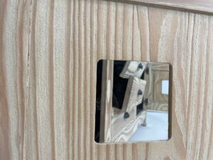 Rubberwood TV lift cabinet 55 inch