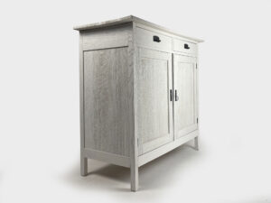 Ivory white TV lift cabinet max 43 inch