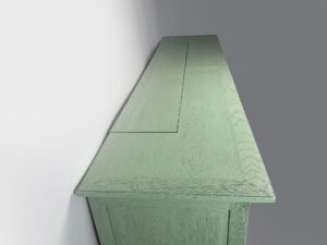 Solid oak sideboard green 65 inch