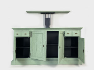 Solid oak sideboard green 65 inch