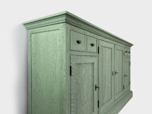 Solid oak sideboard green 65 inch