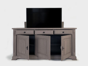 TV lift sideboard cabinet oak 60 inch