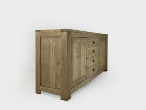 Rustic oak tv lift cabinet 55 inch