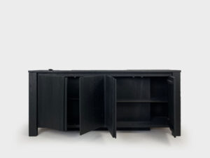 Drawerless black tv lift cabinet 55 inch tv