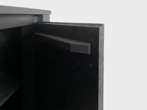 Drawerless black tv lift cabinet 55 inch tv