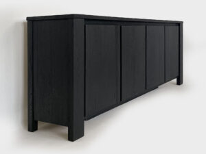 Drawerless black tv lift cabinet 55 inch tv