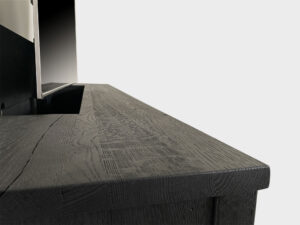 Drawerless black tv lift cabinet 55 inch tv
