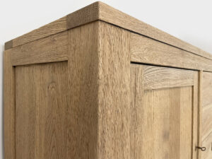 Rustic oak tv lift cabinet 55 inch