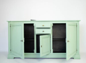 Cherry wood TV lift sideboard green