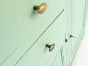 Cherry wood TV lift sideboard green