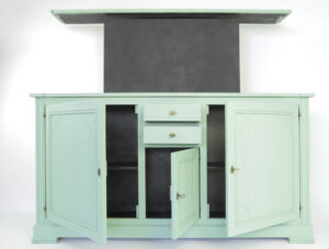 Cherry wood TV lift sideboard green