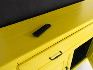 Yellow TV lift cabinet 48 inch