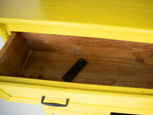 Yellow TV lift cabinet 48 inch