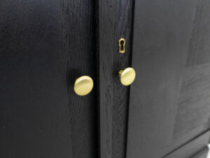 Black TV lift cabinet with marble top 32 inch