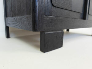 Black TV lift cabinet with marble top 32 inch