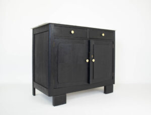 Black TV lift cabinet with marble top 32 inch