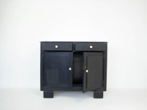 Black TV lift cabinet with marble top 32 inch