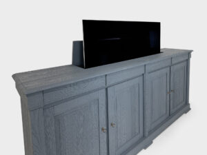 tv lift sideboard 4 drawers 4 doors grey-blue matte 55 inch