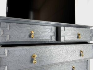 Oak commode 4 drawers circa 1920