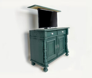 Antique pine TV lift cabinet