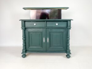 Antique pine TV lift cabinet