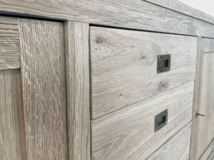 Rustic oak tv lift cabinet 55 inch